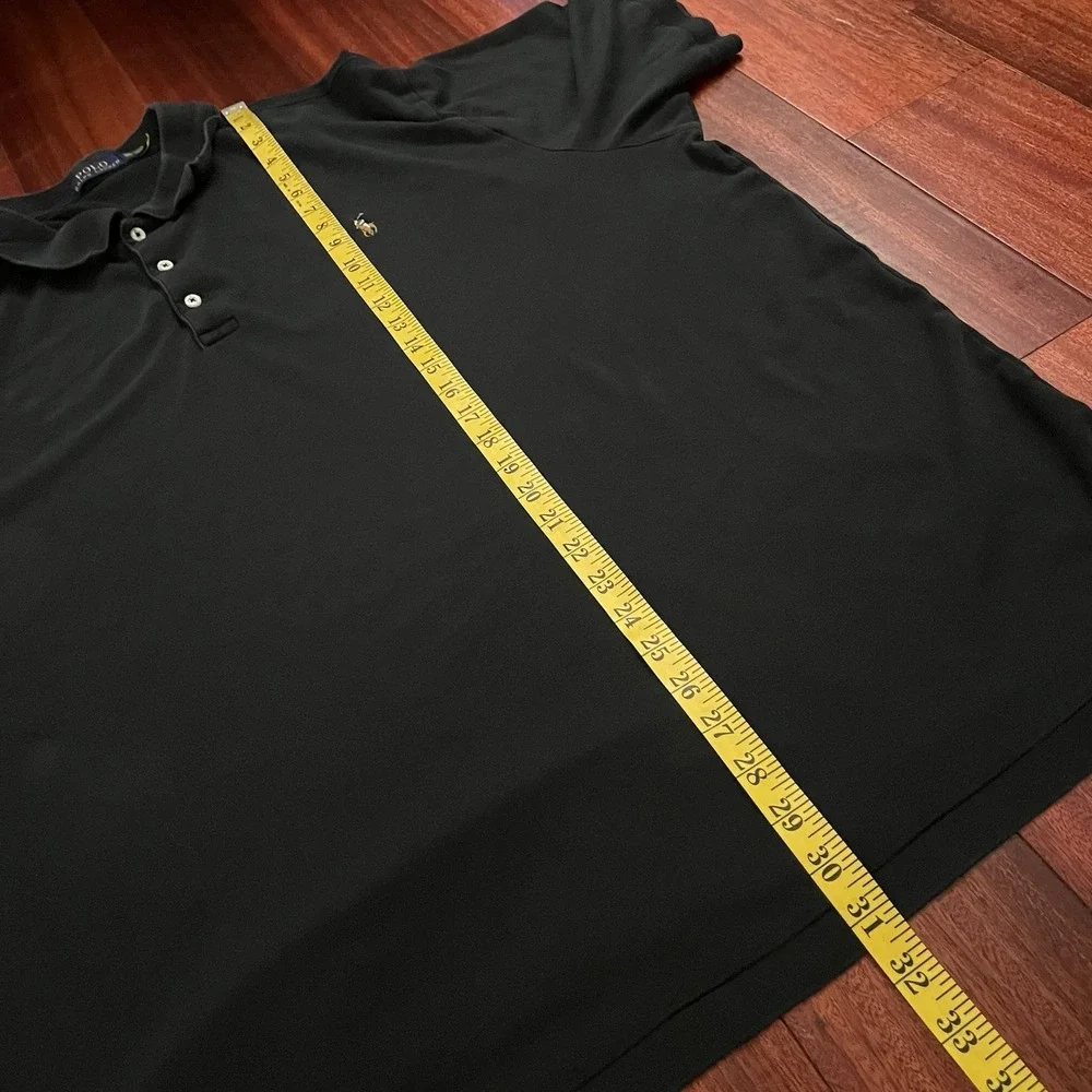 Polo Ralph Lauren Polo Mens 3XB Short Sleeve Black Logo Big Tall Fit Preppy Pony